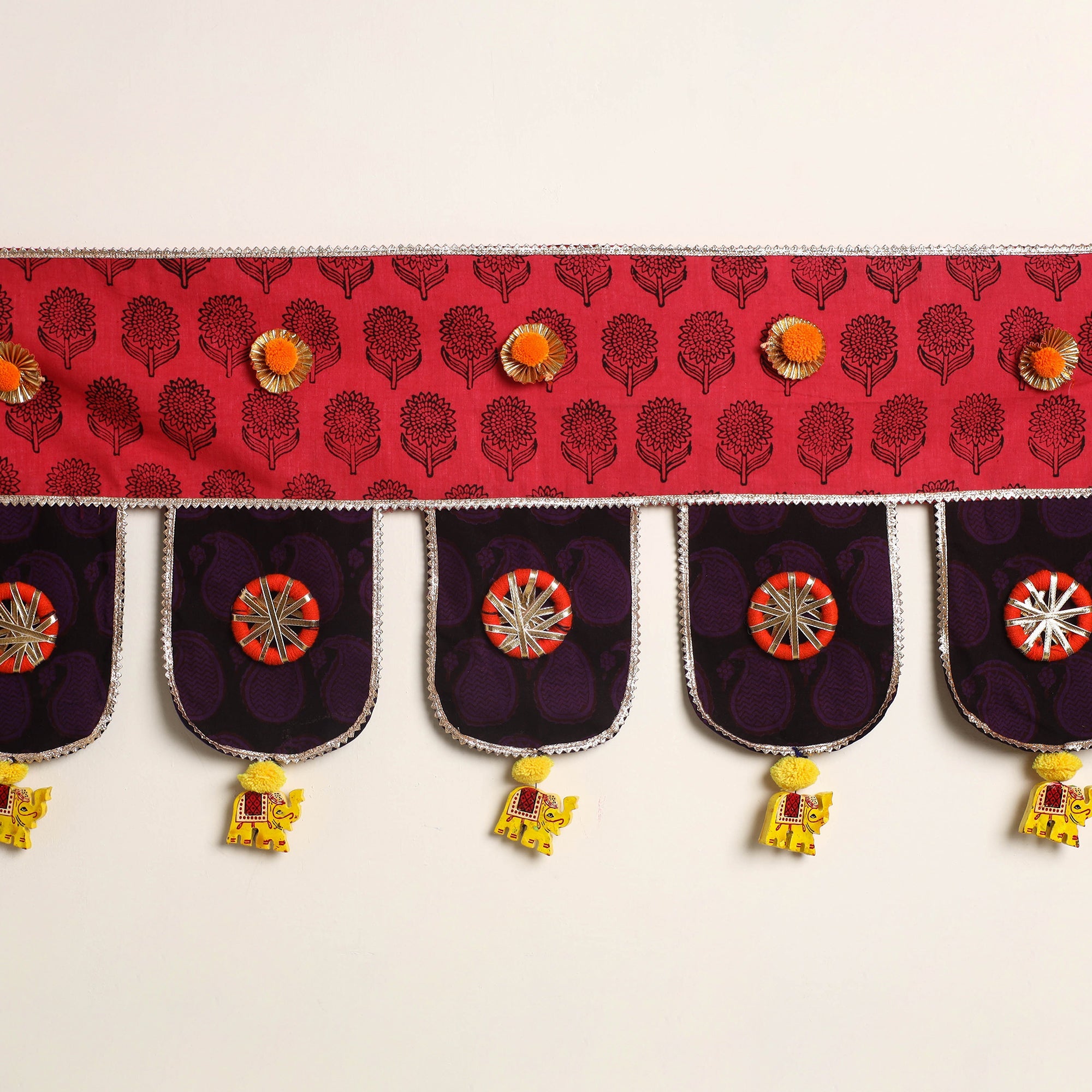 Handmade fabric toran for festive decor 06 - handcrafted