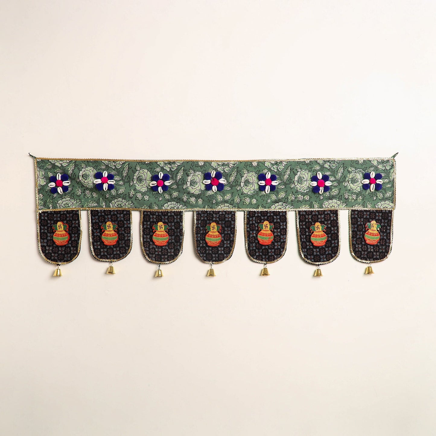 Handmade fabric toran for festive decor 08 - handcrafted