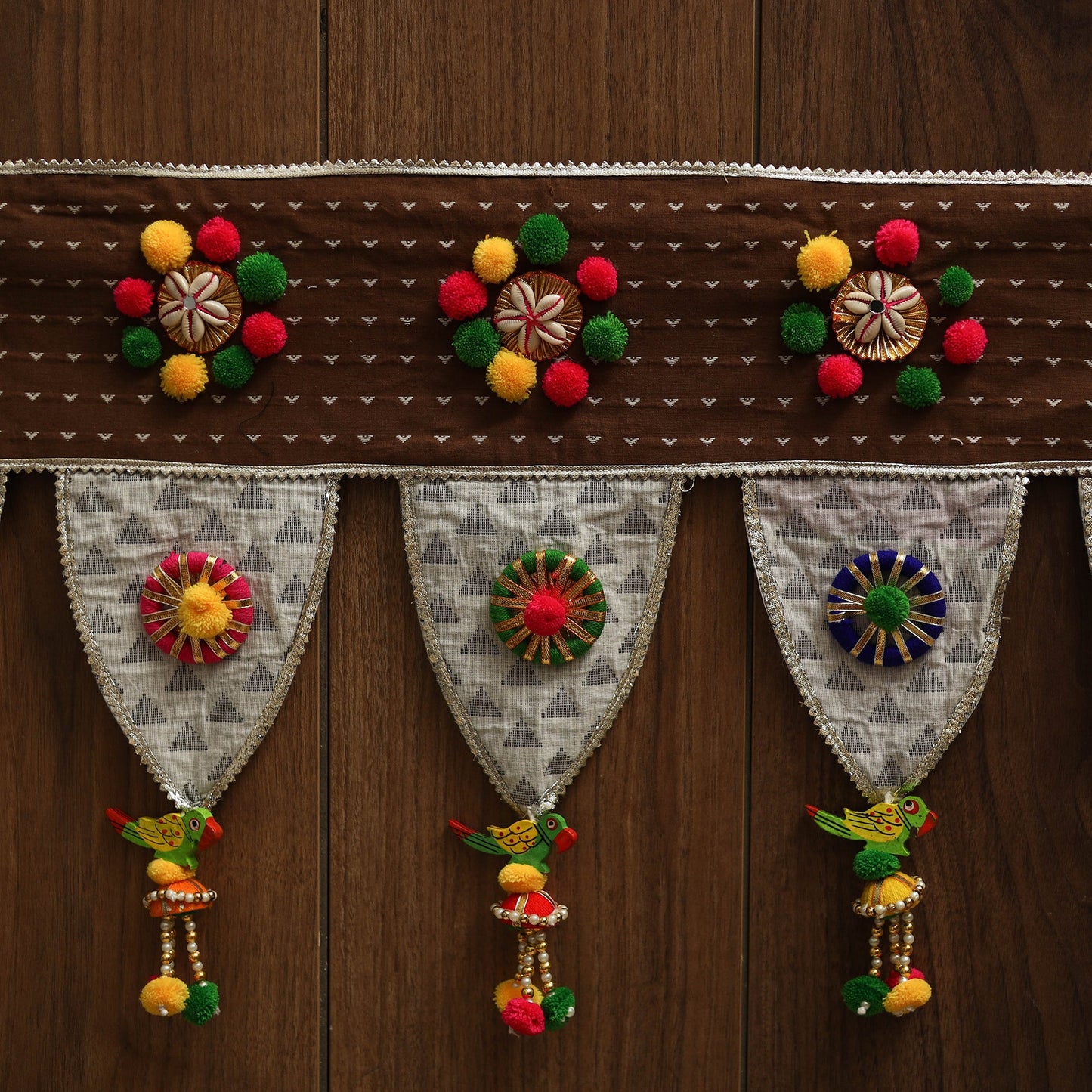 Handmade fabric toran for festive decor 08 - handcrafted