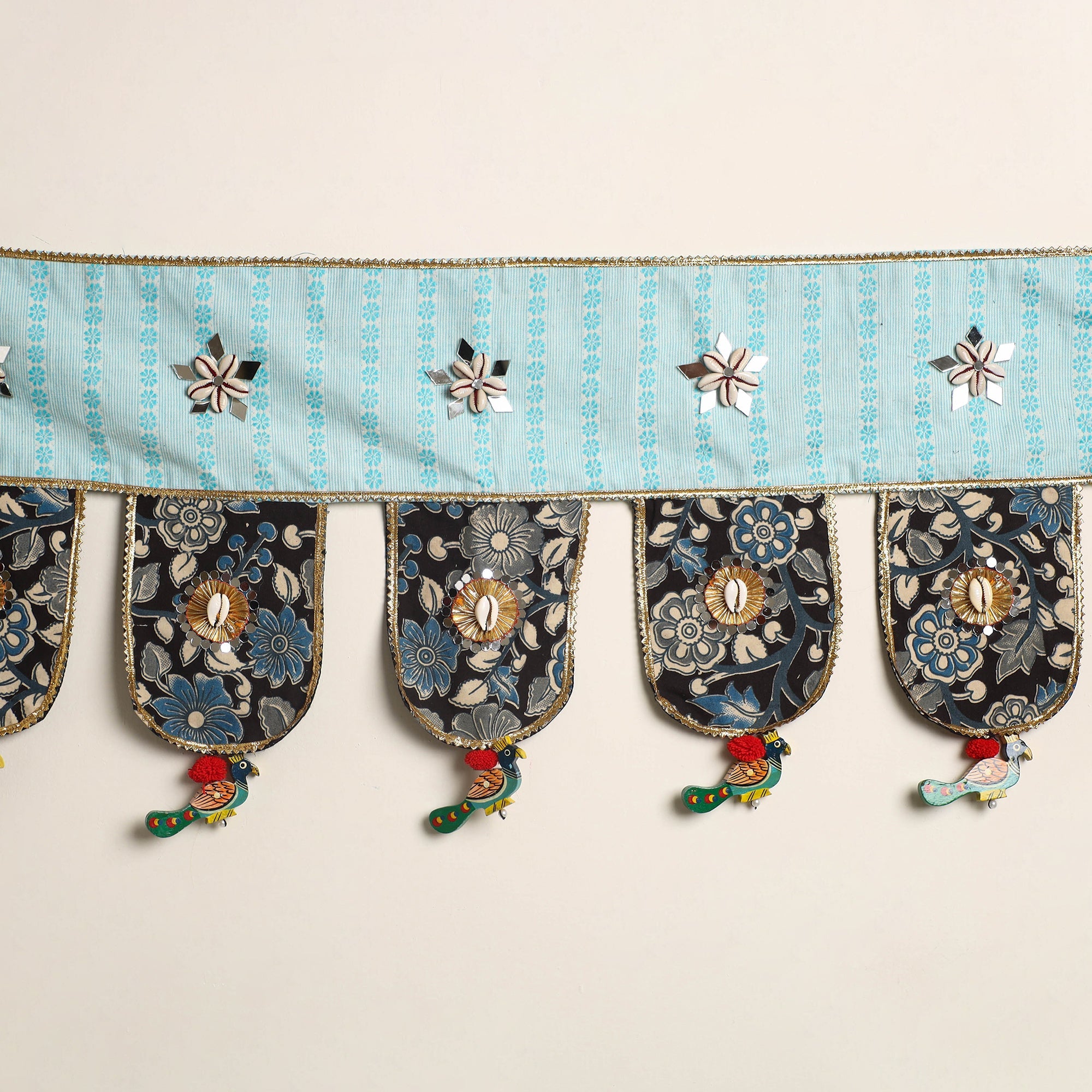 Handmade fabric toran for festive decor 09 - handcrafted