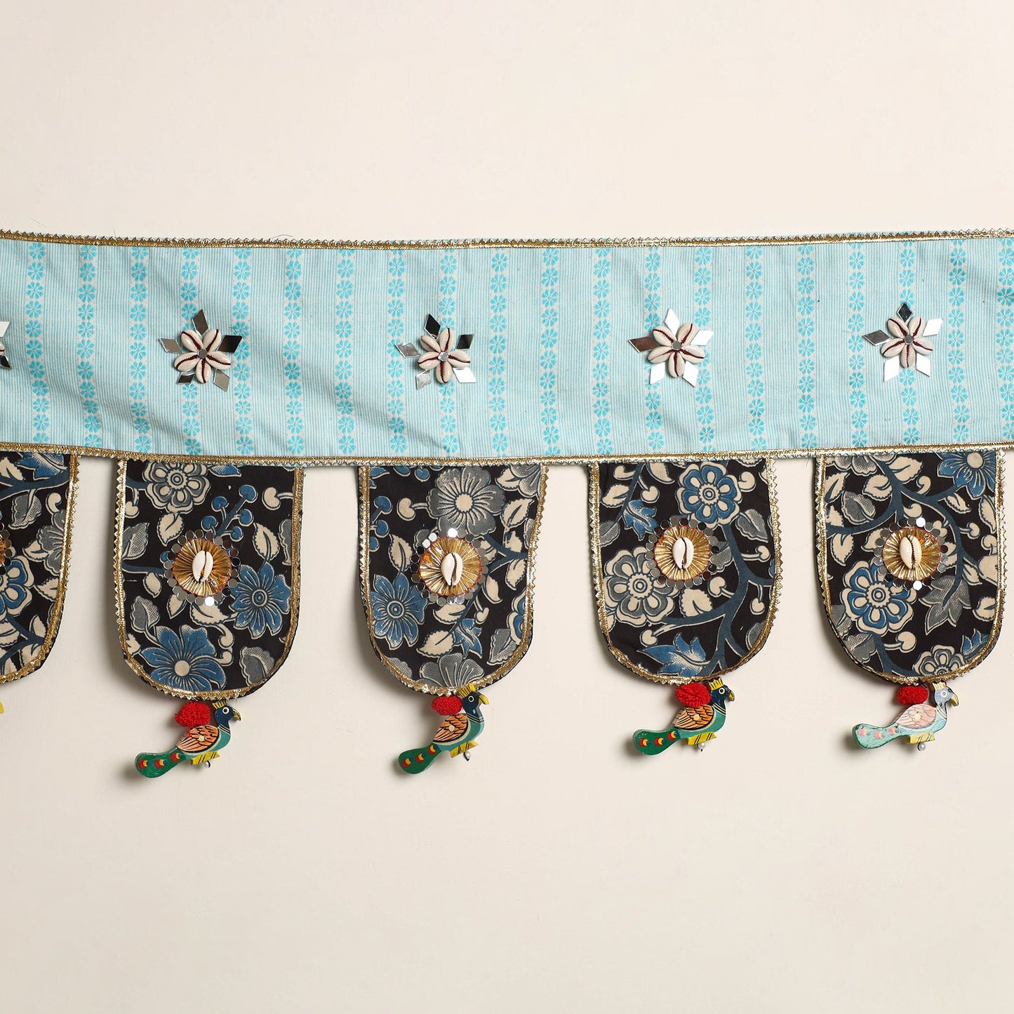 Handmade fabric toran for festive decor 09 - handcrafted