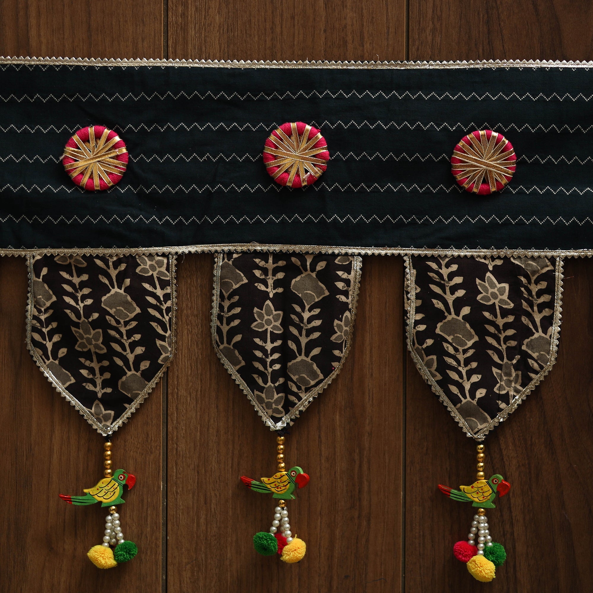 Handmade fabric toran for festive decor 09 - handcrafted