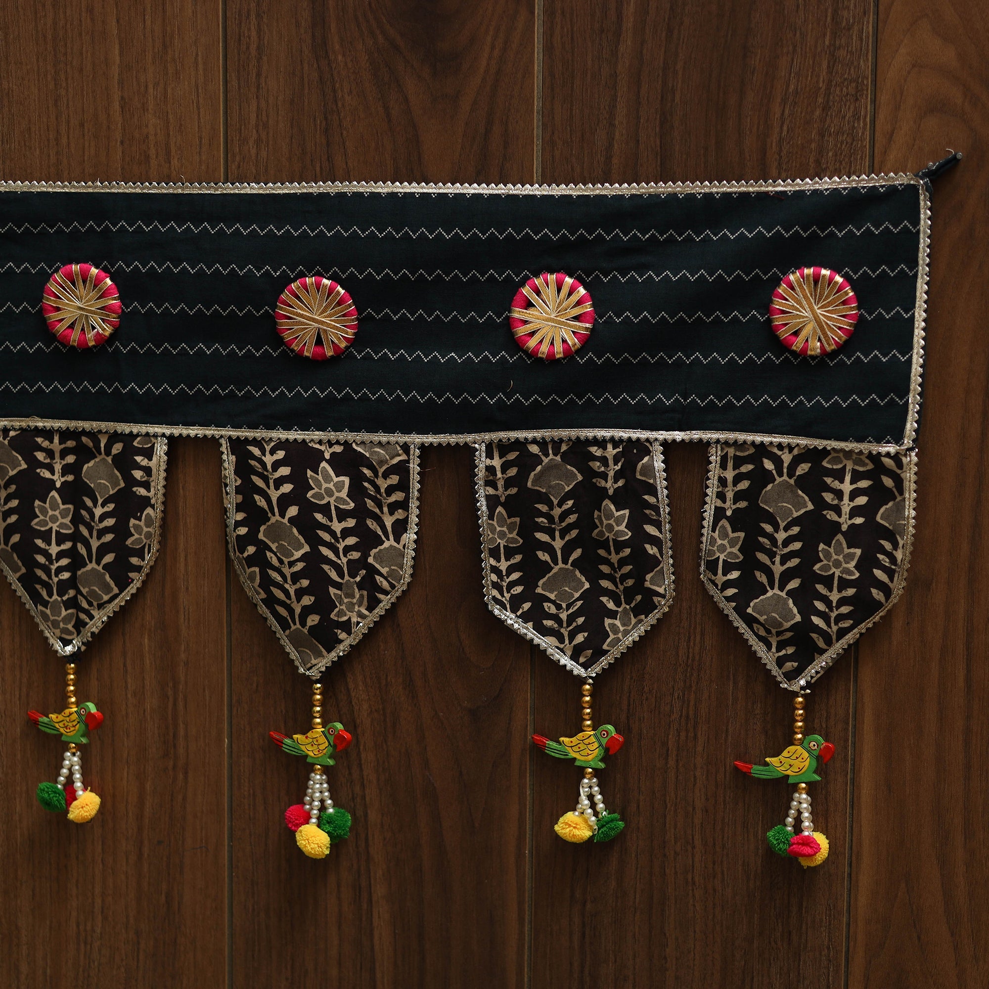 Handmade fabric toran for festive decor 09 - handcrafted