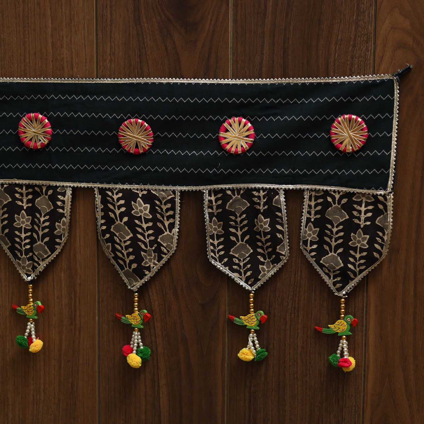 Handmade fabric toran for festive decor 09 - handcrafted