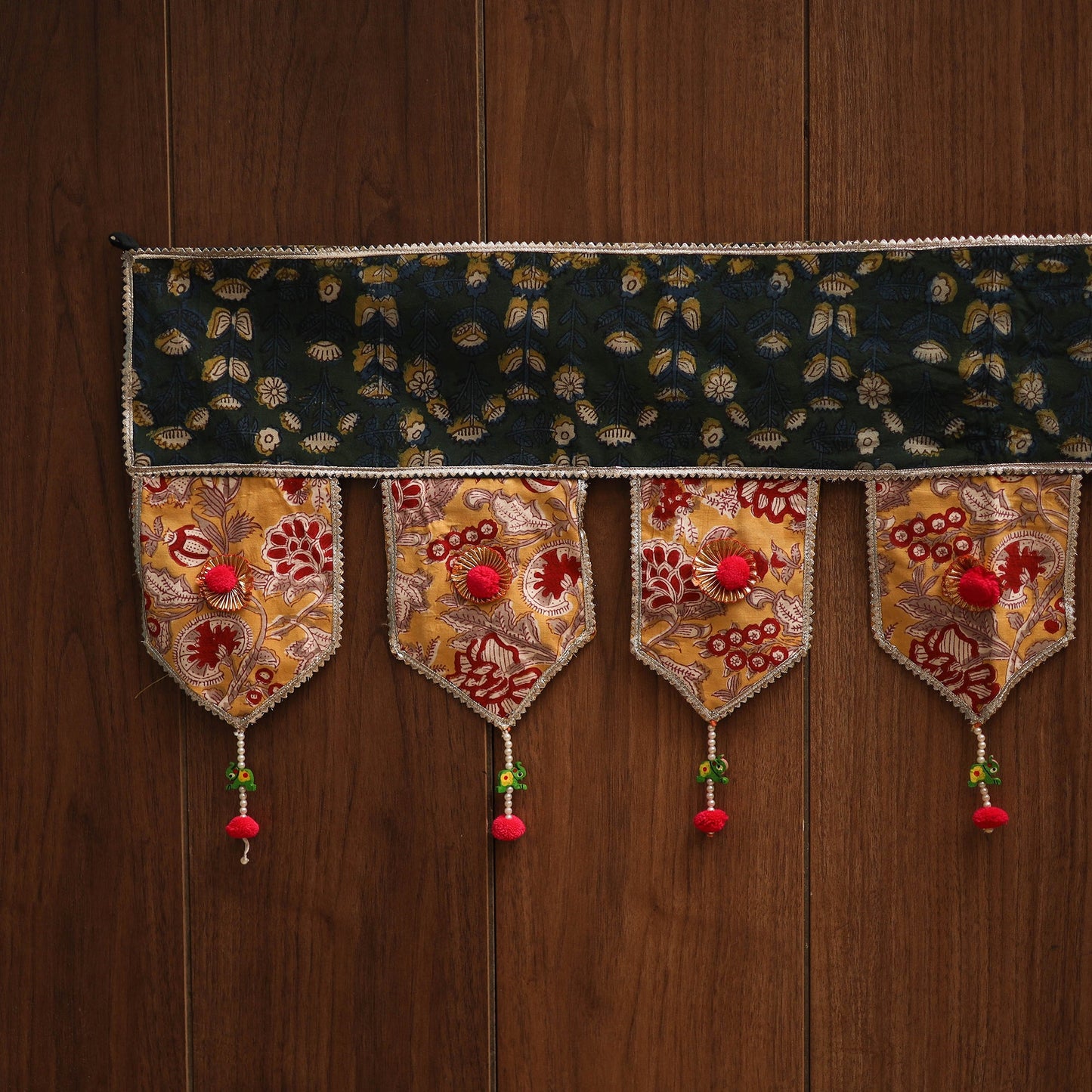 Handmade fabric toran for festive decor 102 - handcrafted