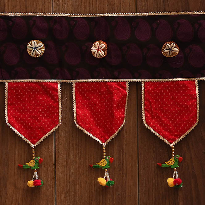 Handmade fabric toran for festive decor 103 - handcrafted