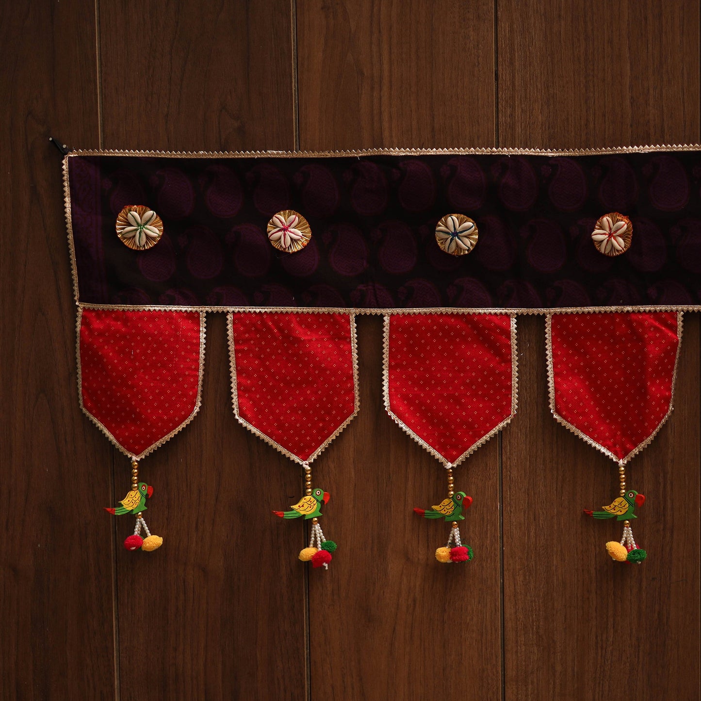 Handmade fabric toran for festive decor 103 - handcrafted