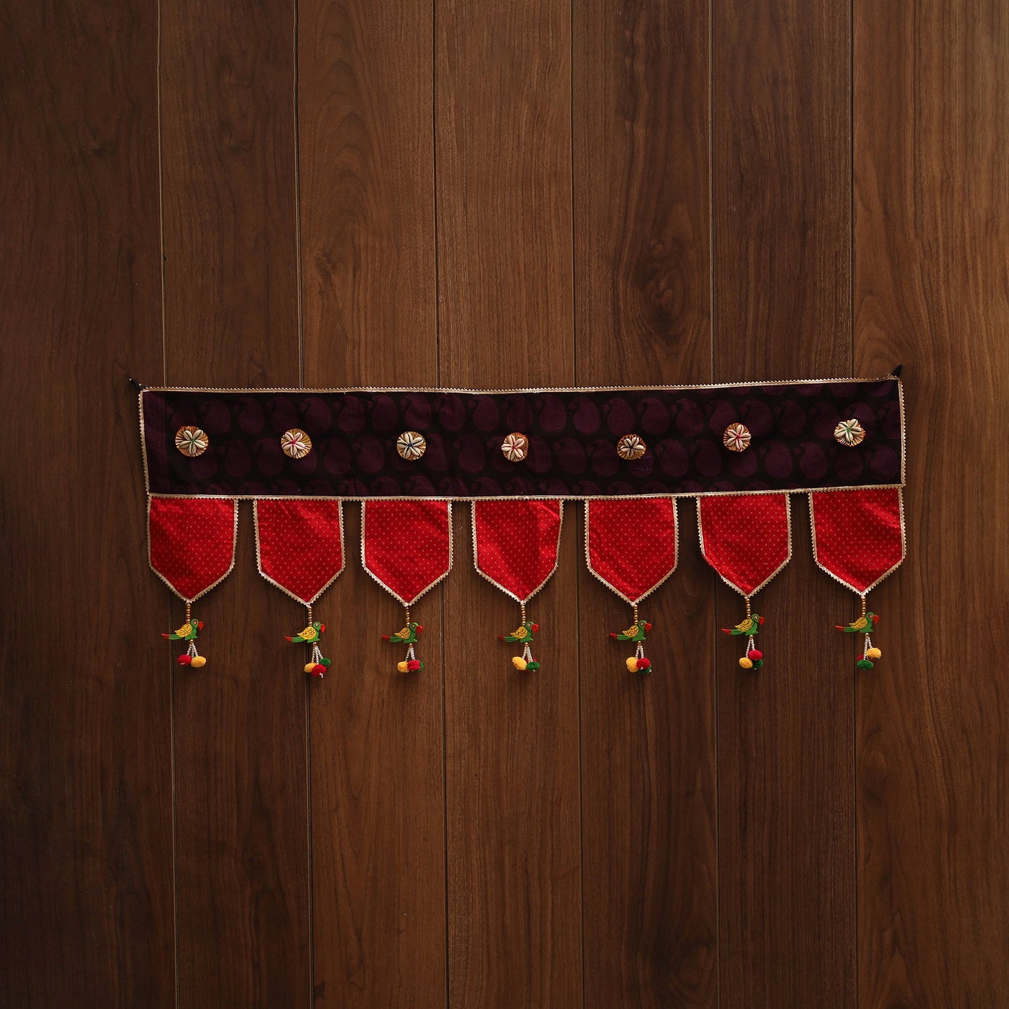 Handmade fabric toran for festive decor 103 - handcrafted