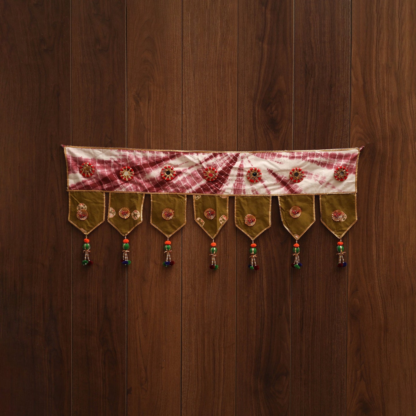 Handmade fabric toran for festive decor 104 - handcrafted