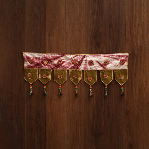 Handmade fabric toran for festive decor 104 - handcrafted