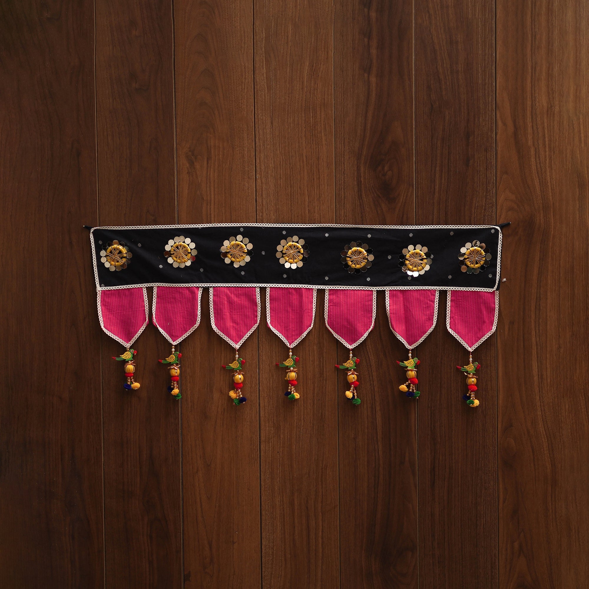 Handmade fabric toran for festive decor 105 - handcrafted