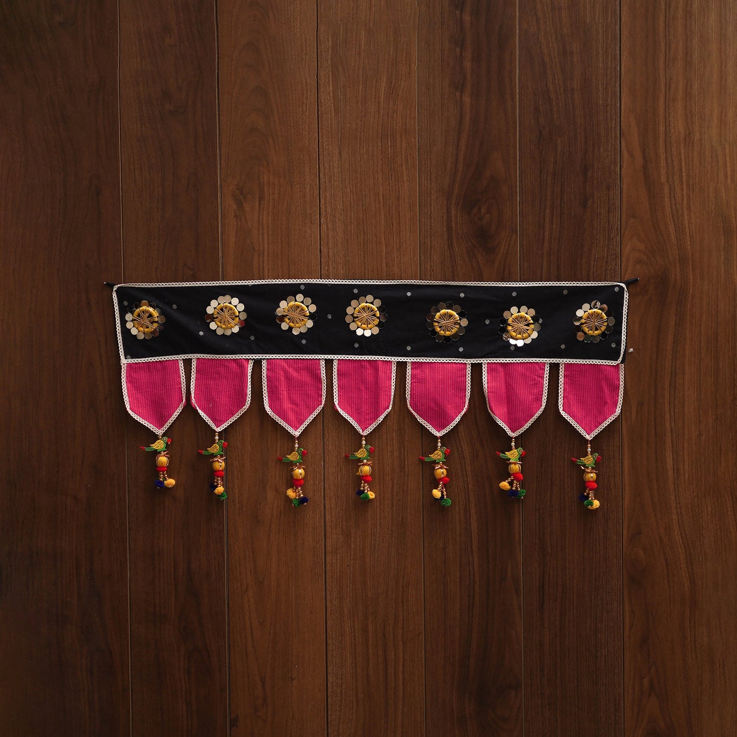 Handmade fabric toran for festive decor 105 - handcrafted