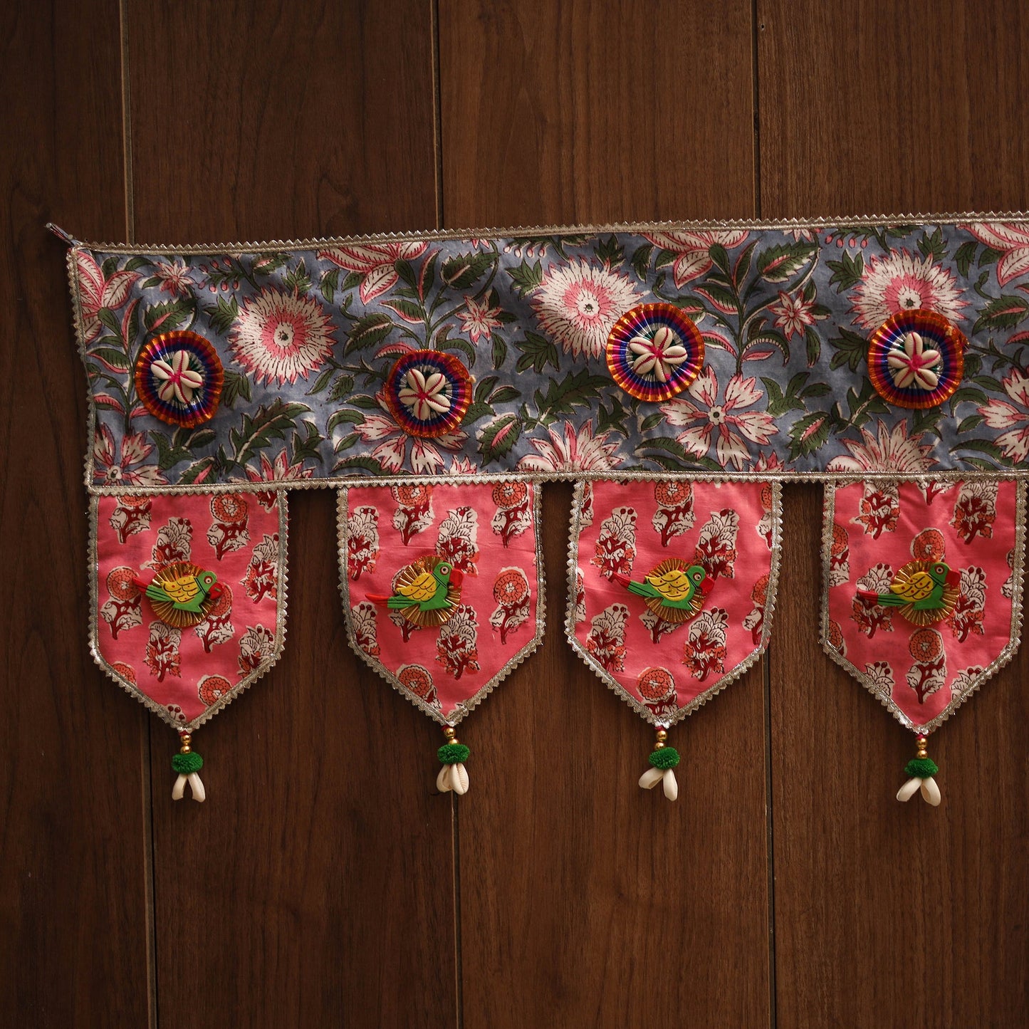 Handmade fabric toran for festive decor 106 - handcrafted