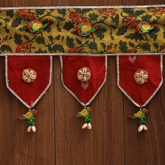 Handmade fabric toran for festive decor 107 - handcrafted