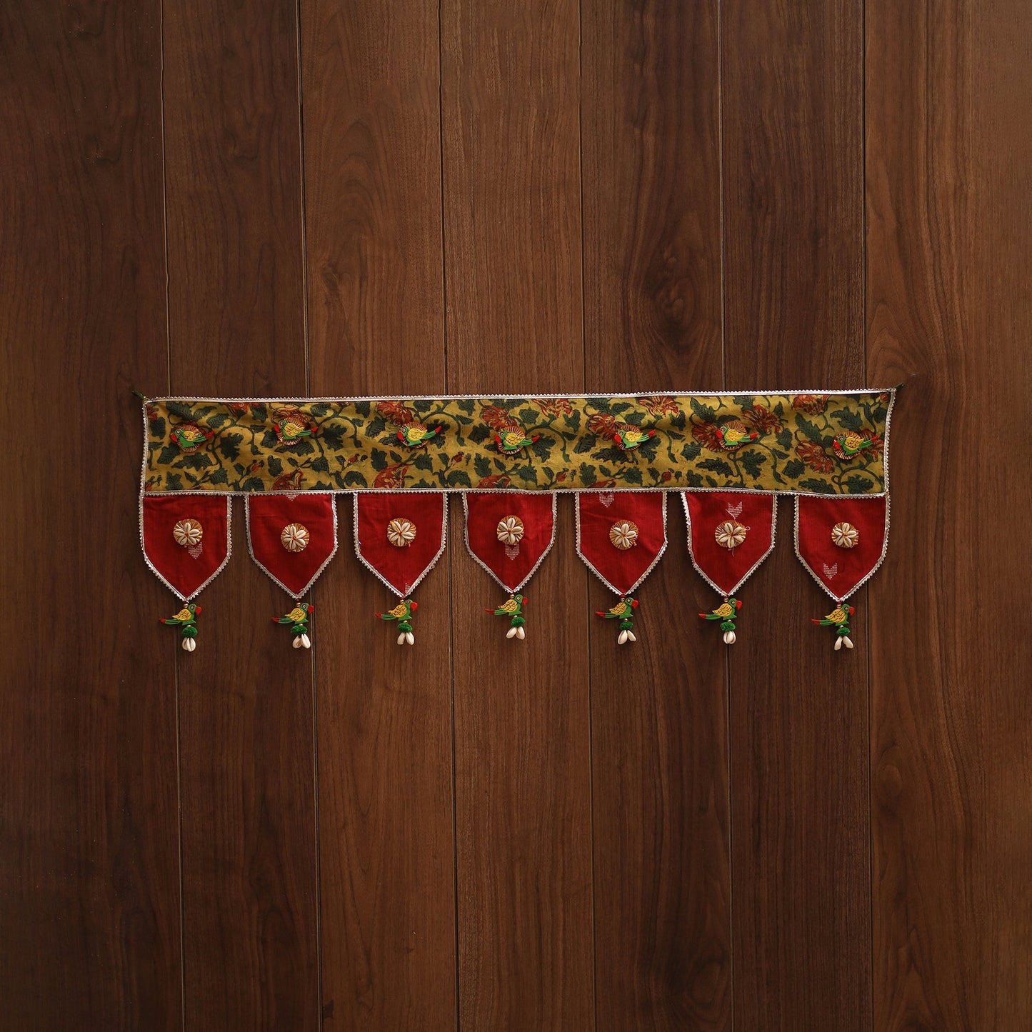 Handmade fabric toran for festive decor 107 - handcrafted