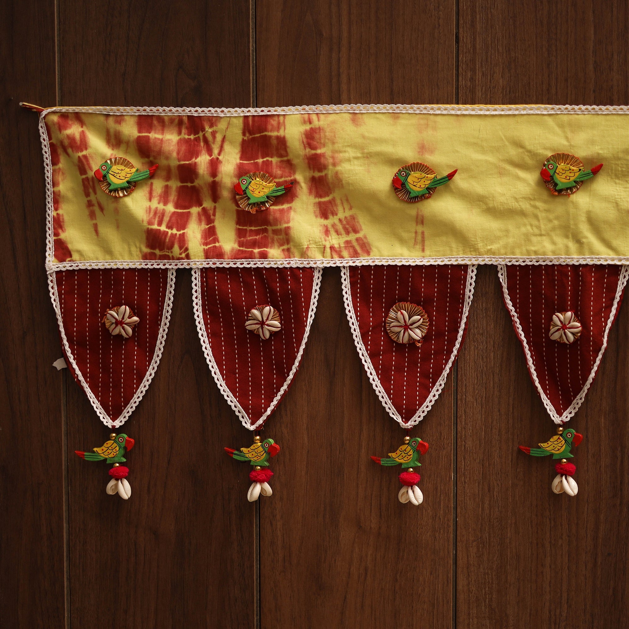 Handmade fabric toran for festive decor 109 - handcrafted