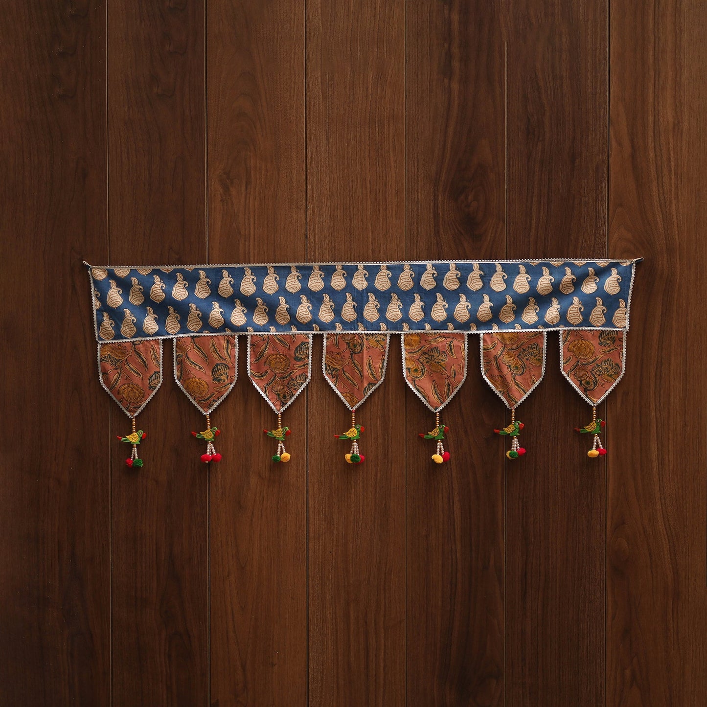 Handmade fabric toran for festive decor 115 - handcrafted