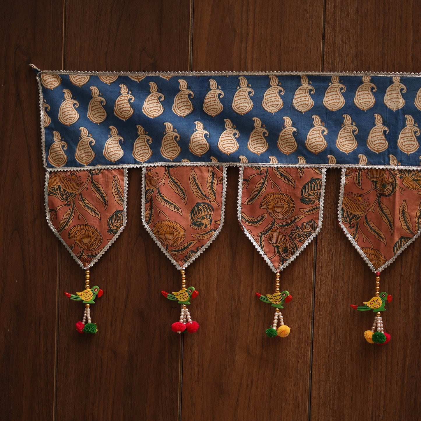 Handmade fabric toran for festive decor 115 - handcrafted