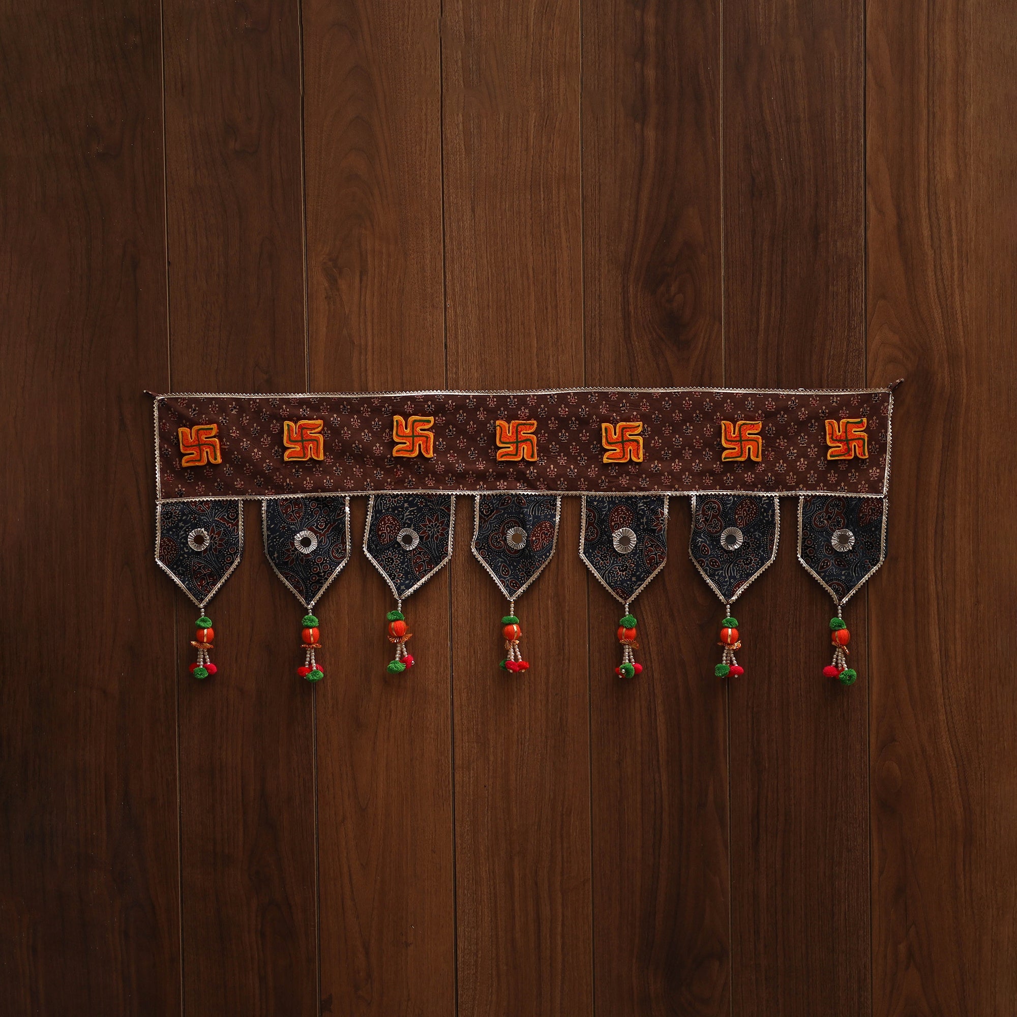 Handmade fabric toran for festive decor 118 - handcrafted