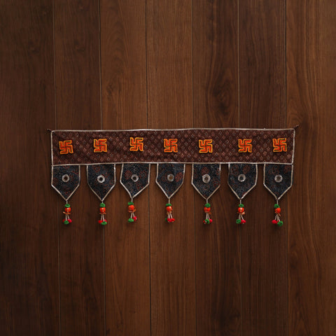 Handmade fabric toran for festive decor 118 - handcrafted