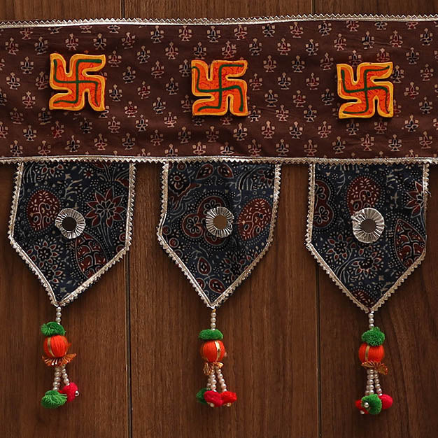 Handmade fabric toran for festive decor 118 - handcrafted