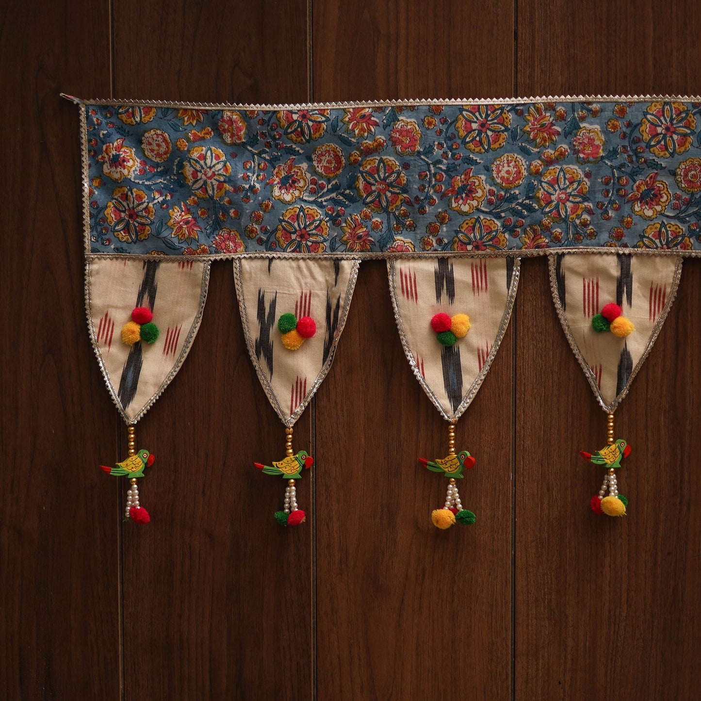 Handmade fabric toran for festive decor 123 - handcrafted