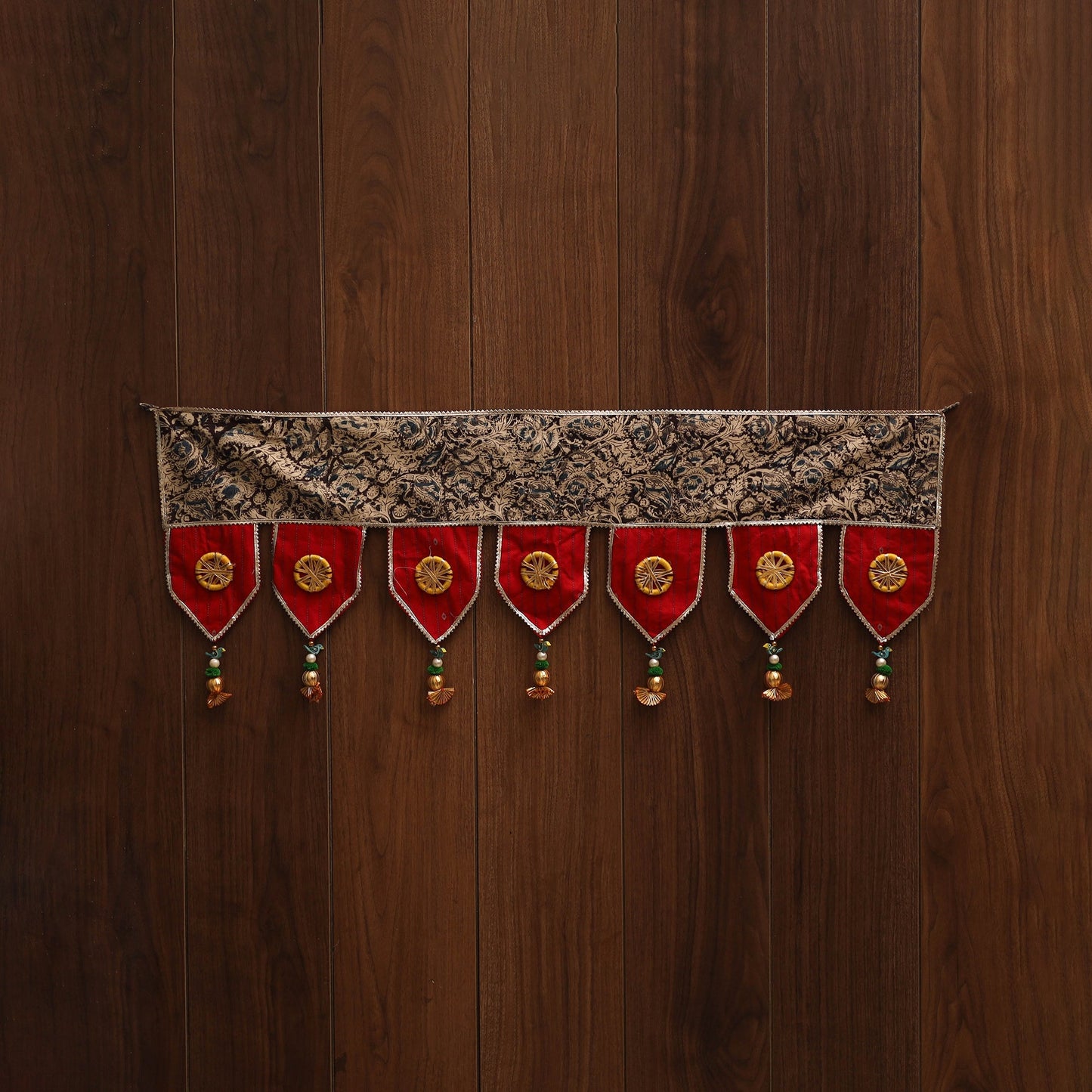 Handmade fabric toran for festive decor 128 - handcrafted