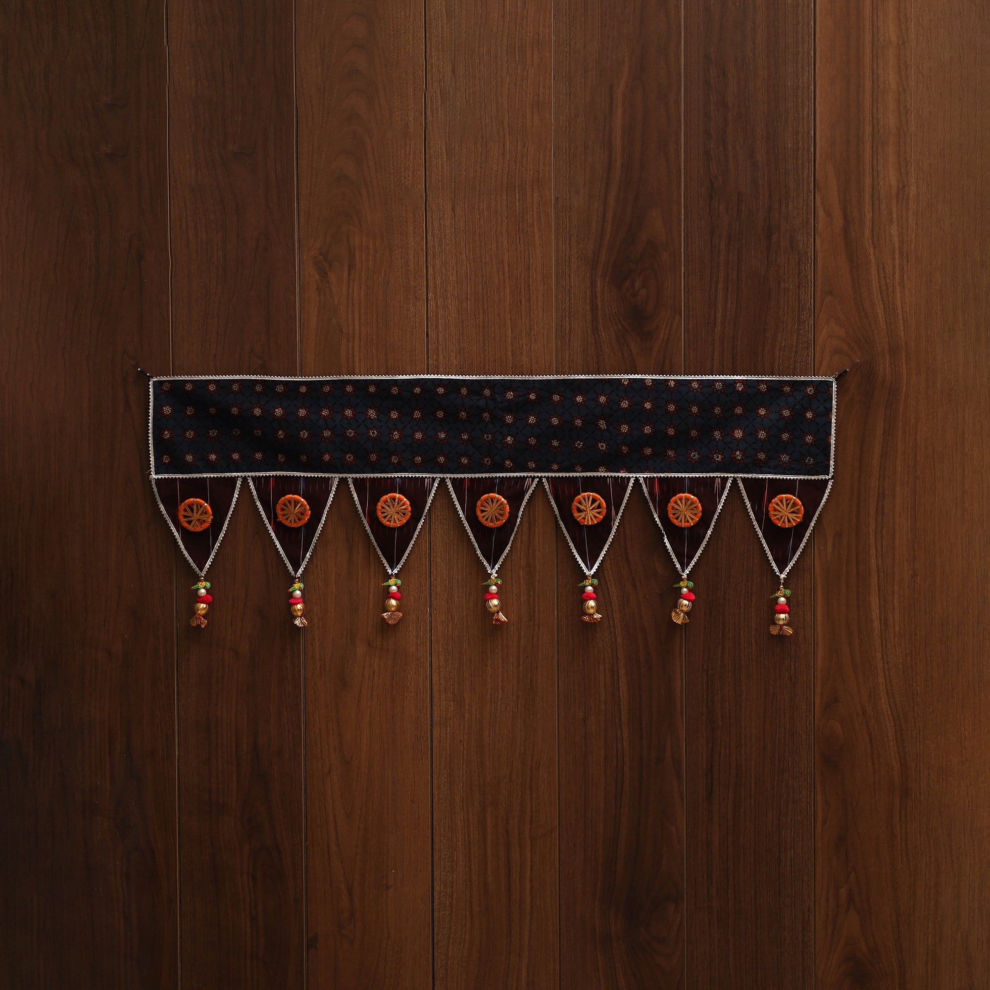 Handmade fabric toran for festive decor 129 - handcrafted