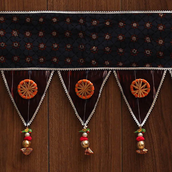 Handmade fabric toran for festive decor 129 - handcrafted