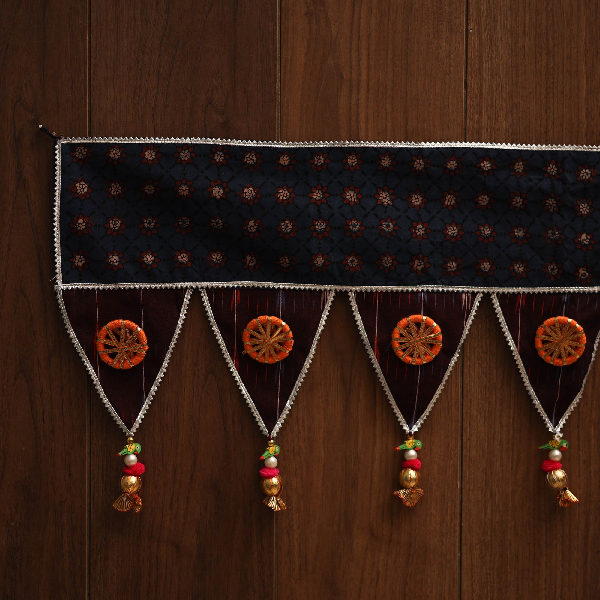 Handmade fabric toran for festive decor 129 - handcrafted