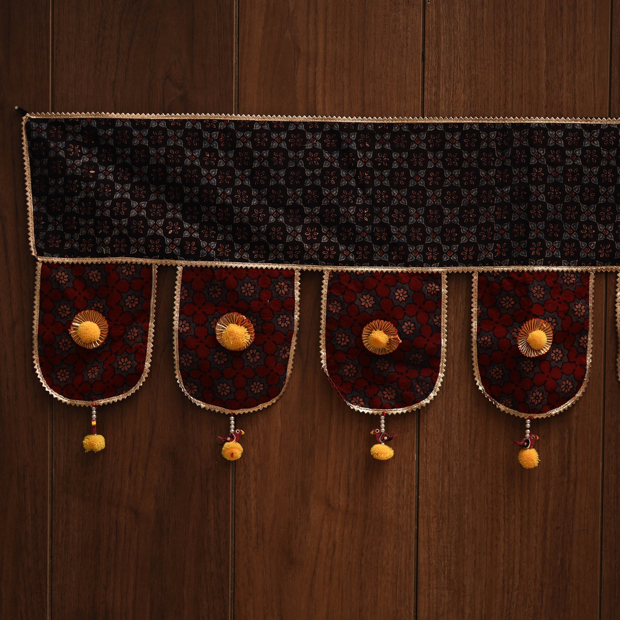 Handmade fabric toran for festive decor 130 - handcrafted