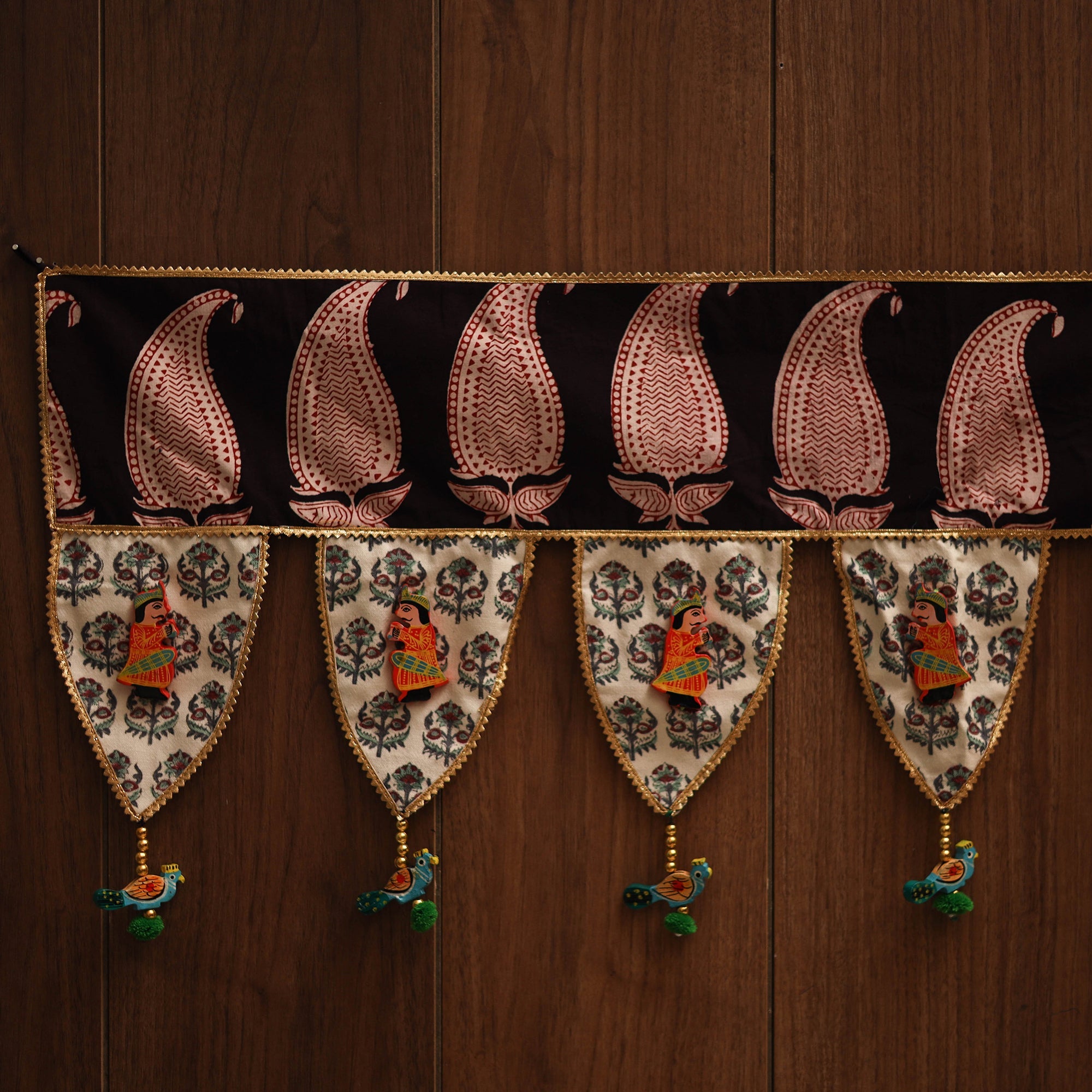 Handmade fabric toran for festive decor 131 - handcrafted