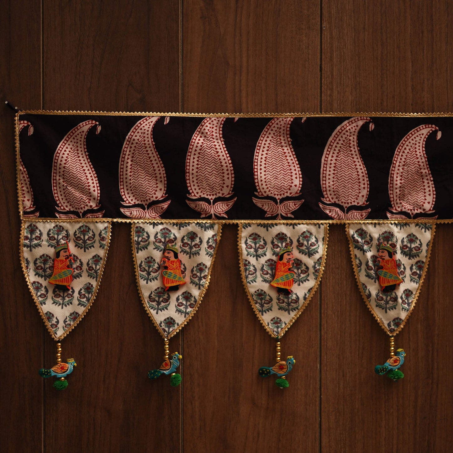 Handmade fabric toran for festive decor 131 - handcrafted