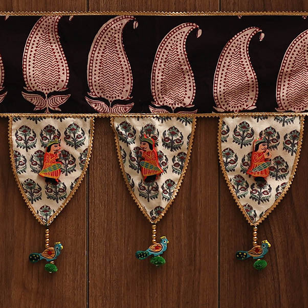 Handmade fabric toran for festive decor 131 - handcrafted