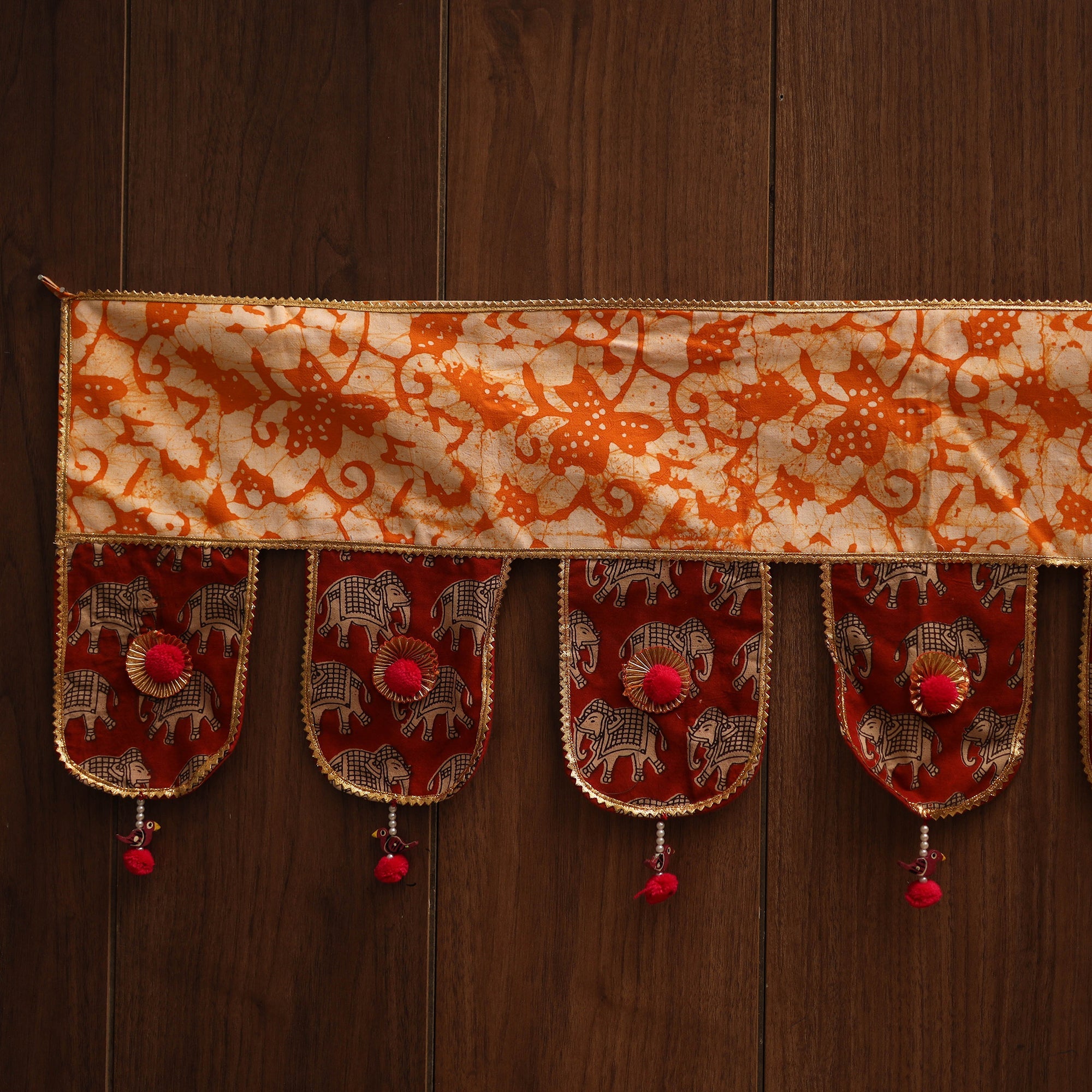 Handmade fabric toran for festive decor 132 - handcrafted