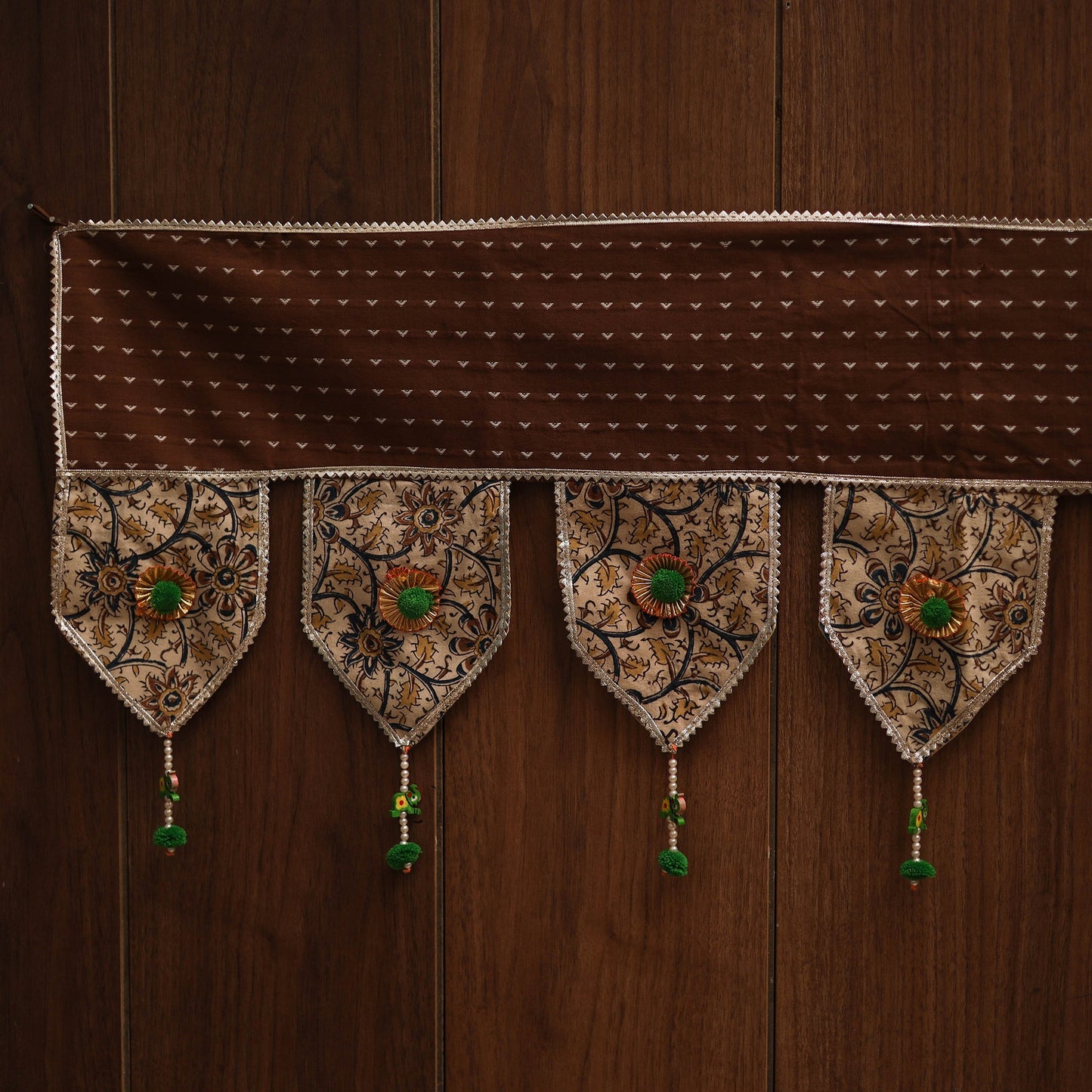 Handmade fabric toran for festive decor 136 - handcrafted