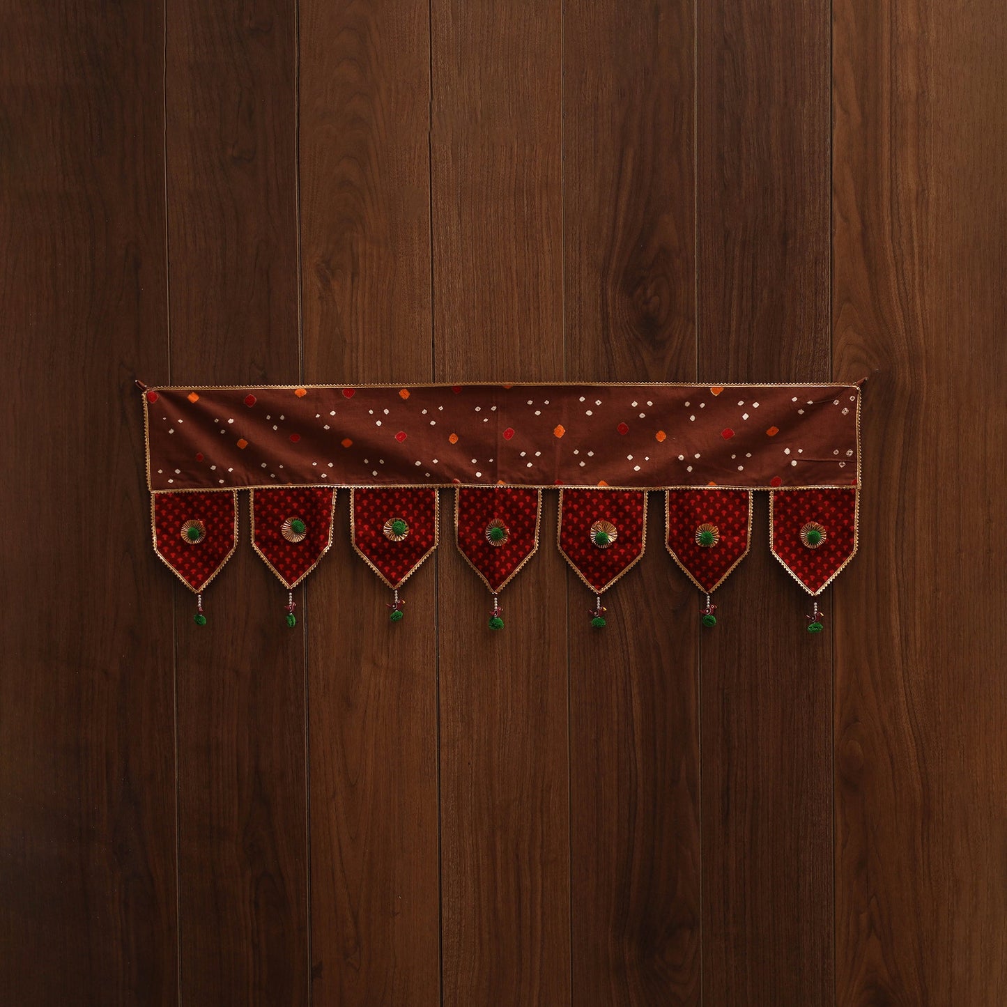 Handmade fabric toran for festive decor 137 - handcrafted