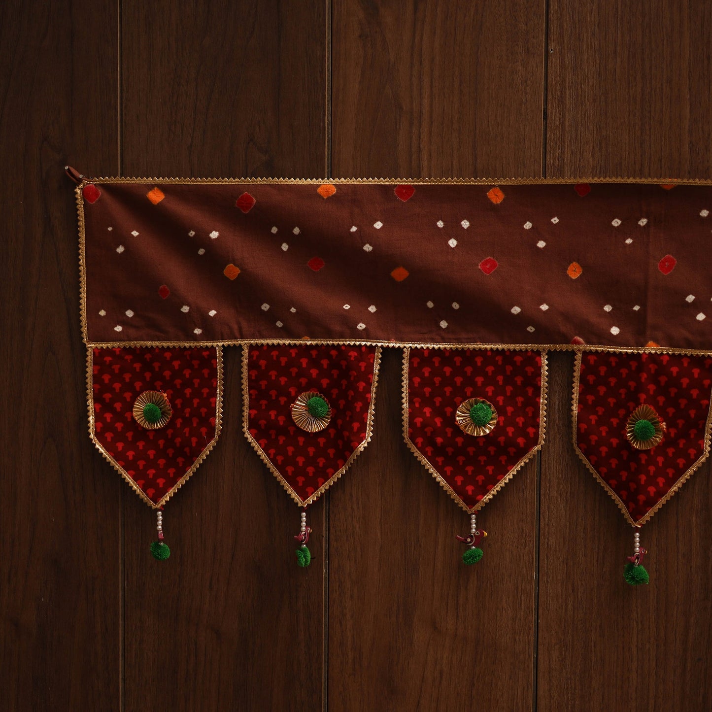 Handmade fabric toran for festive decor 137 - handcrafted