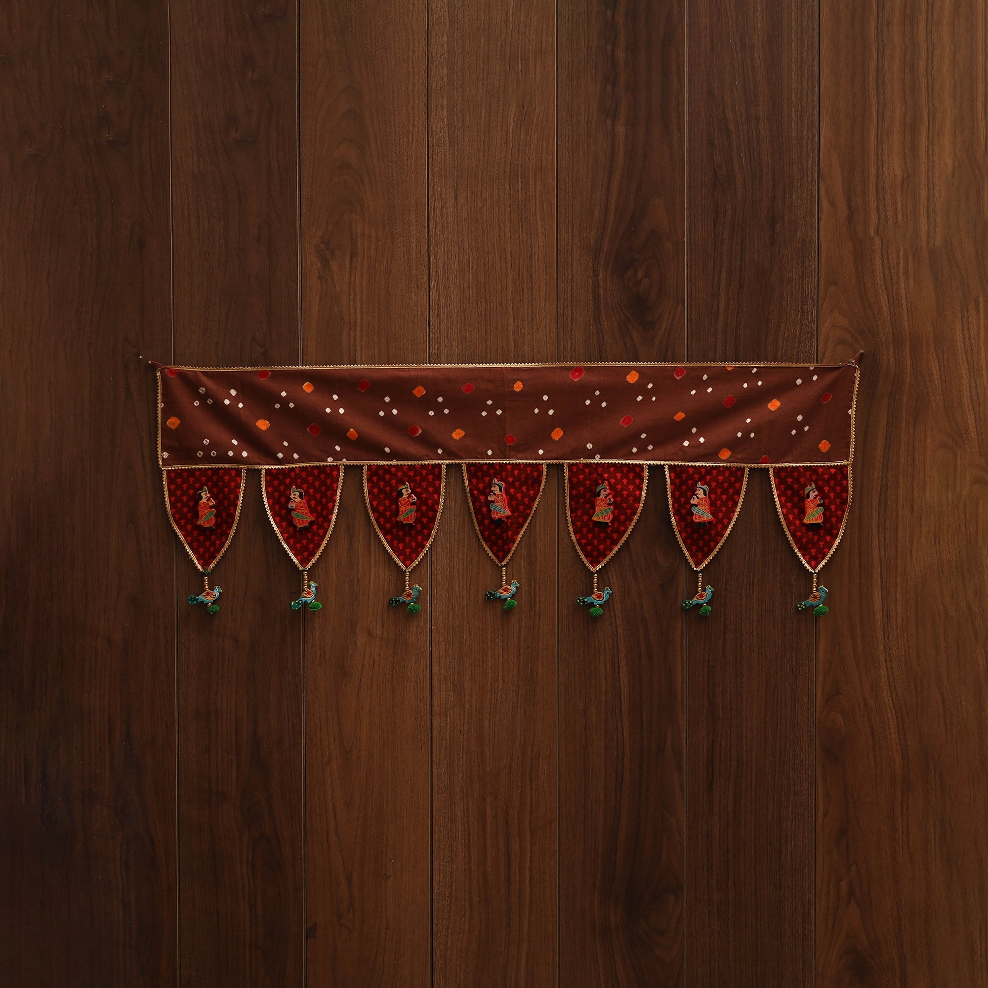 Handmade fabric toran for festive decor 138 - handcrafted