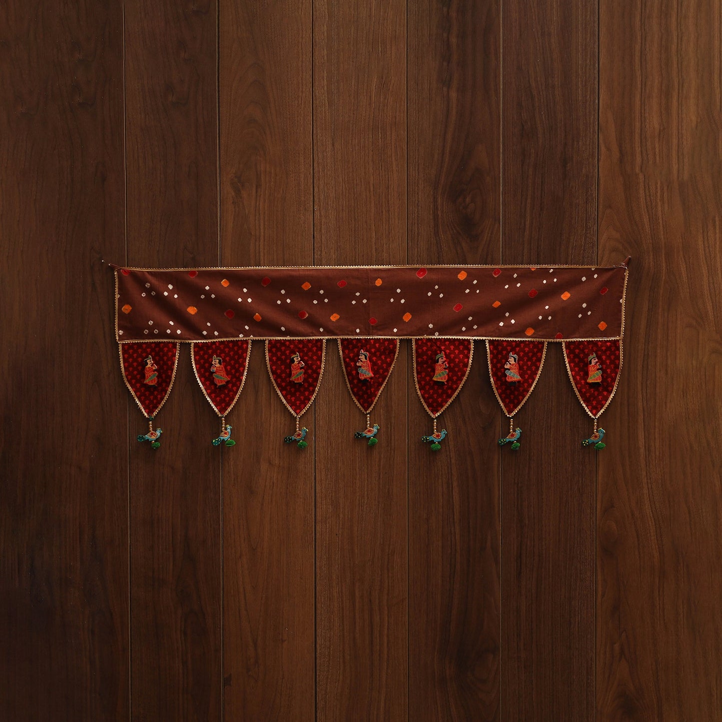 Handmade fabric toran for festive decor 138 - handcrafted