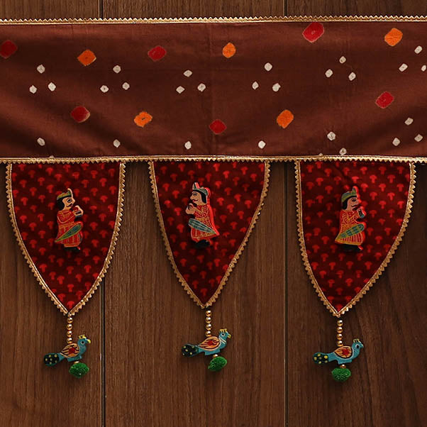 Handmade fabric toran for festive decor 138 - handcrafted