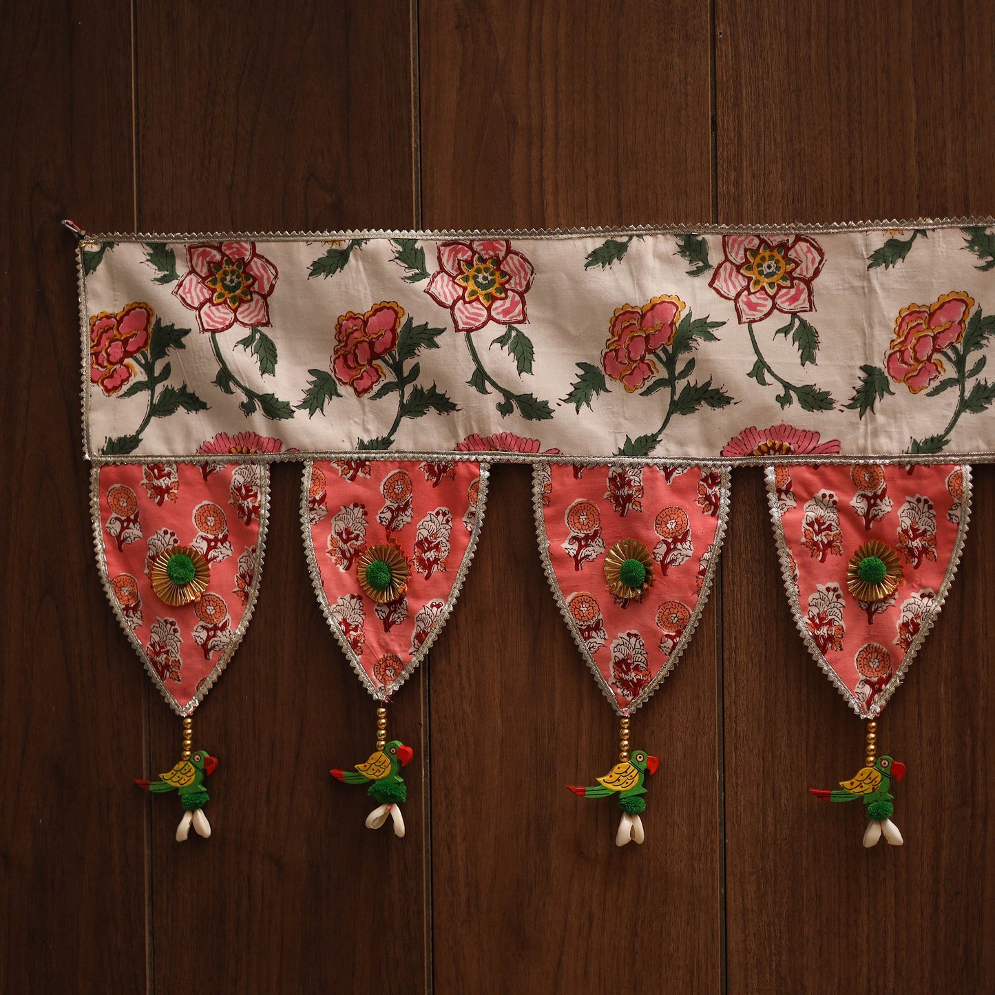 Handmade fabric toran for festive decor 139 - handcrafted