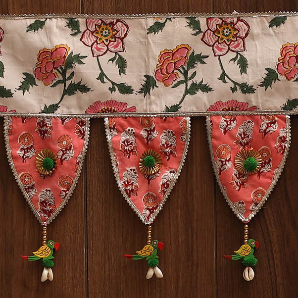 Handmade fabric toran for festive decor 139 - handcrafted