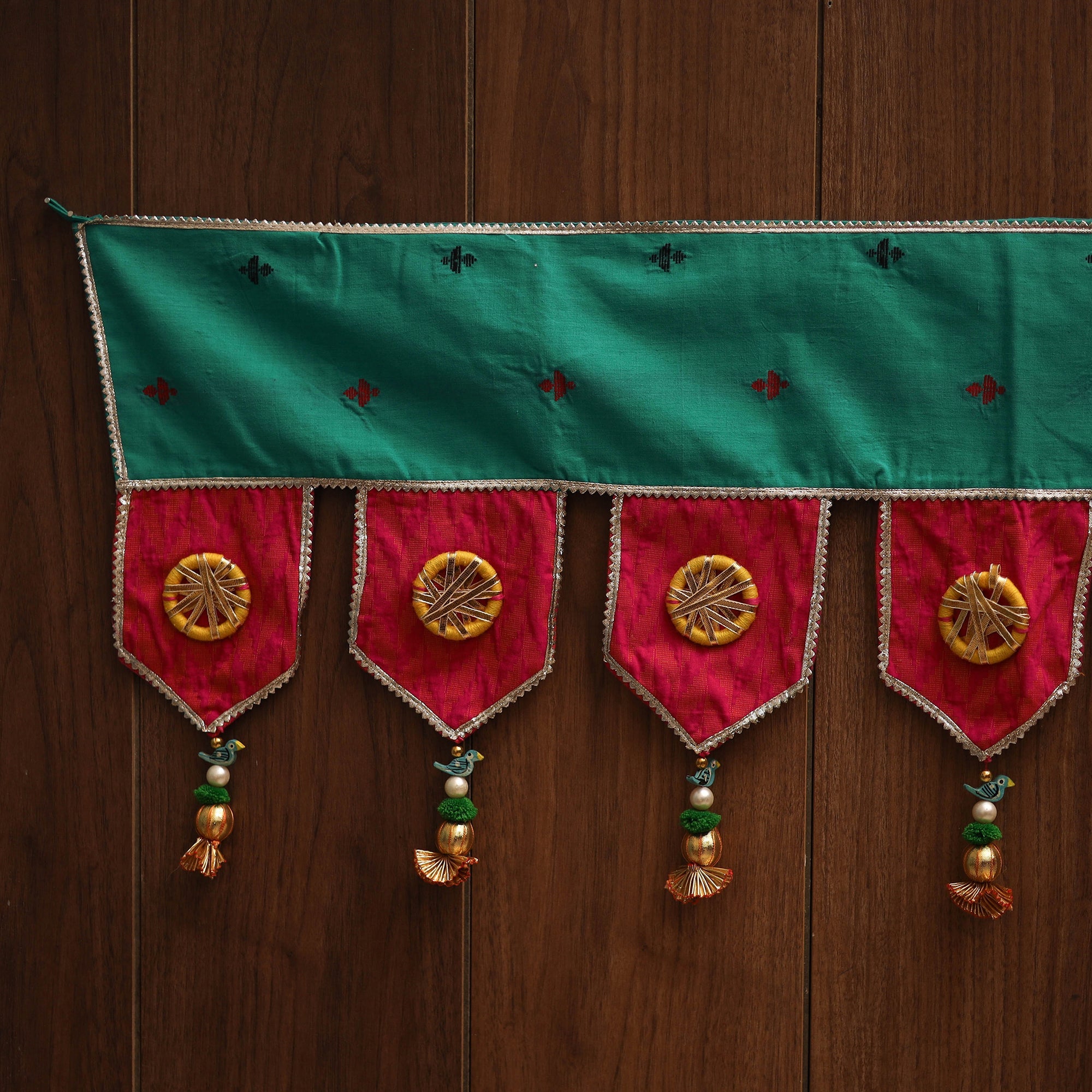 Handmade fabric toran for festive decor 141 - handcrafted