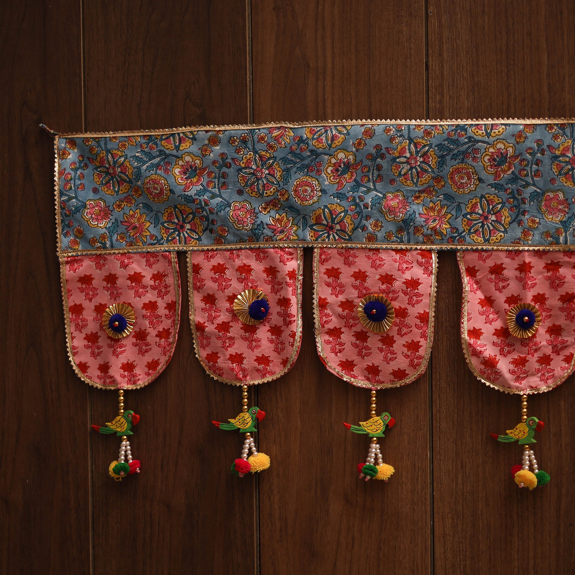 Handmade fabric toran for festive decor 144 - handcrafted