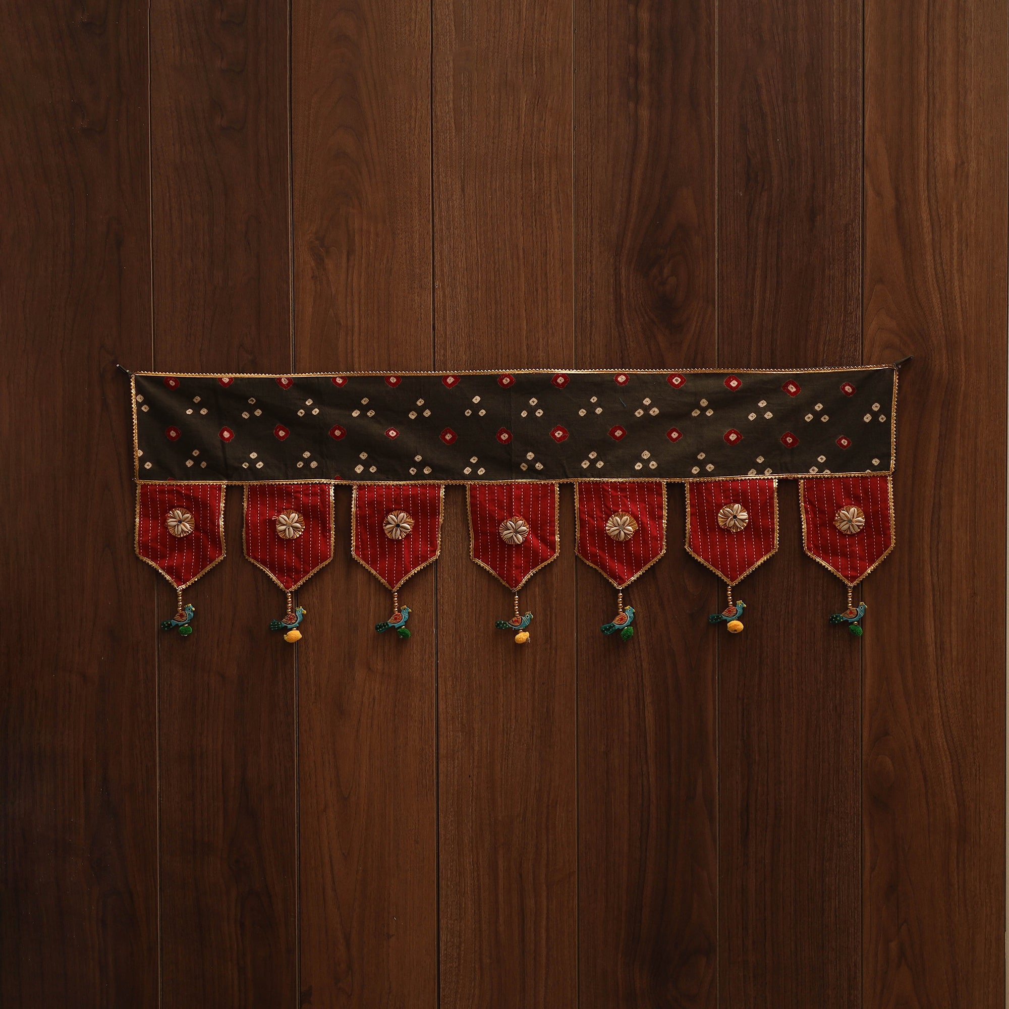 Handmade fabric toran for festive decor 146 - handcrafted