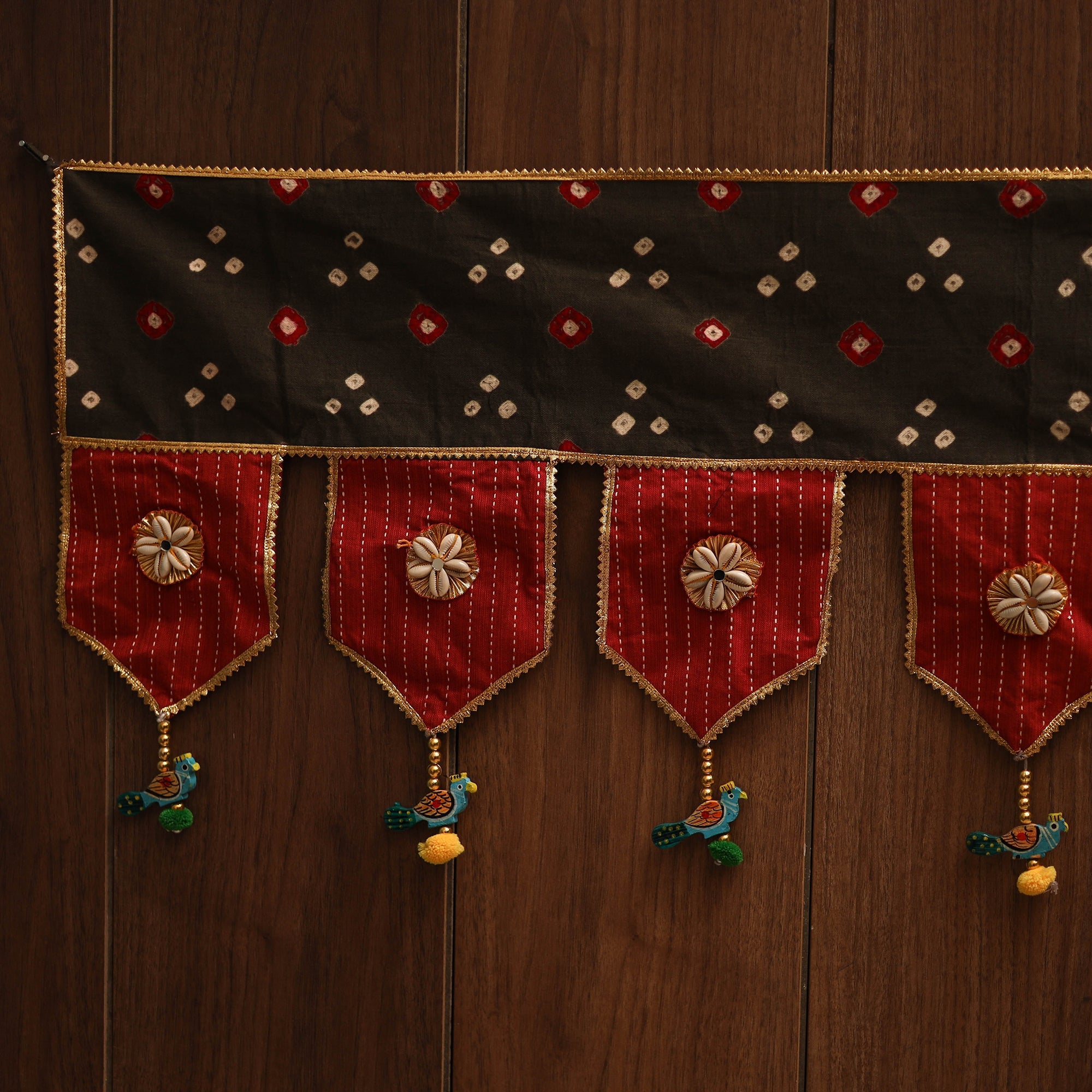 Handmade fabric toran for festive decor 146 - handcrafted