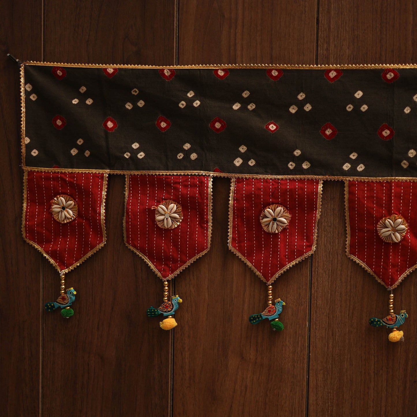 Handmade fabric toran for festive decor 146 - handcrafted