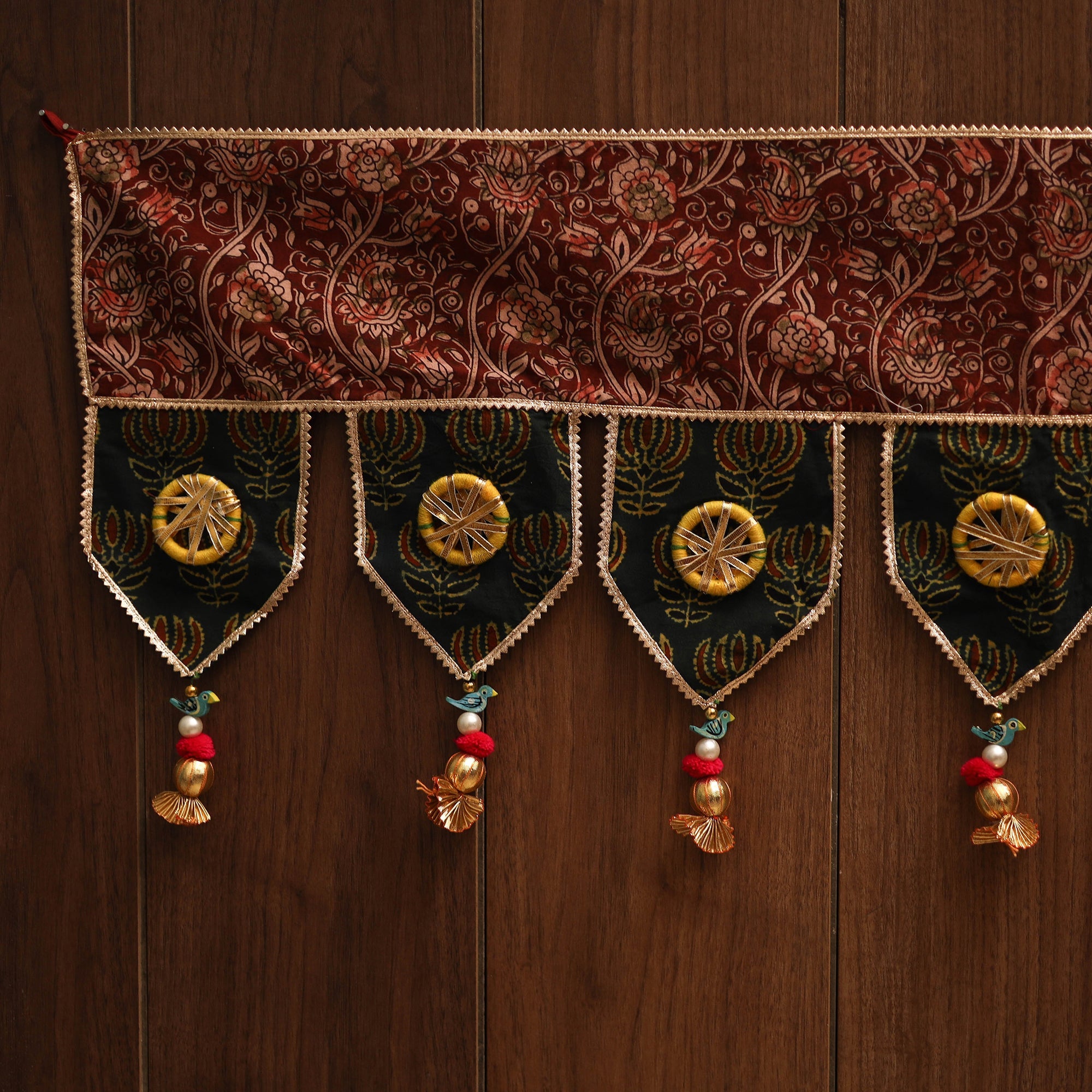 Handmade fabric toran for festive decor 148 - handcrafted