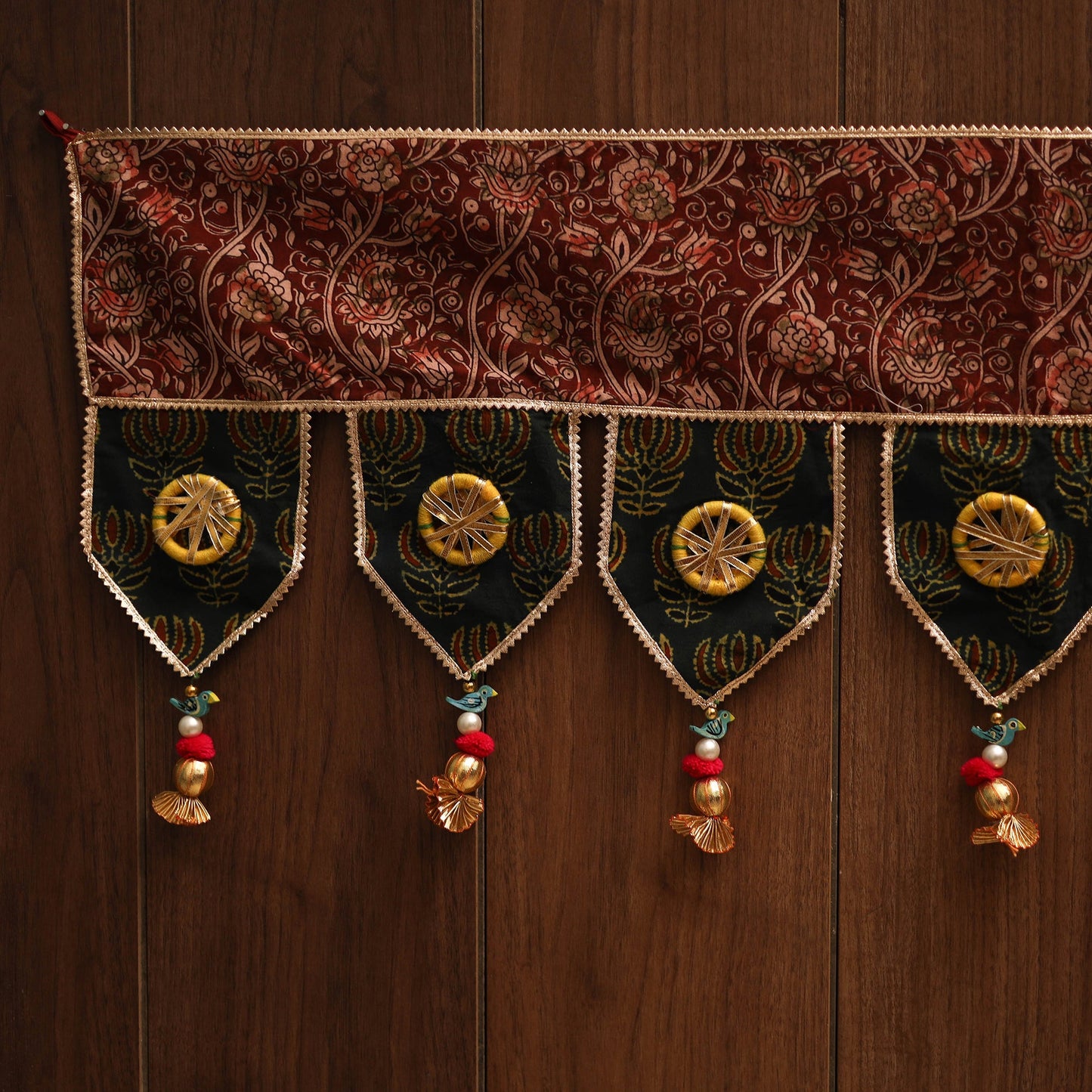 Handmade fabric toran for festive decor 148 - handcrafted